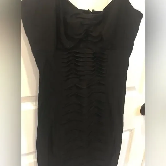 Grass jeans collection size 6 medium fitted black sleeveless dress - Picture 6 of 6